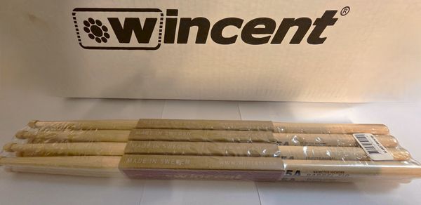 Wincent 5A Barrel tip (W-5ABT) trommestikker (4 par)